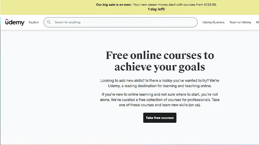 الكورسات المجانية